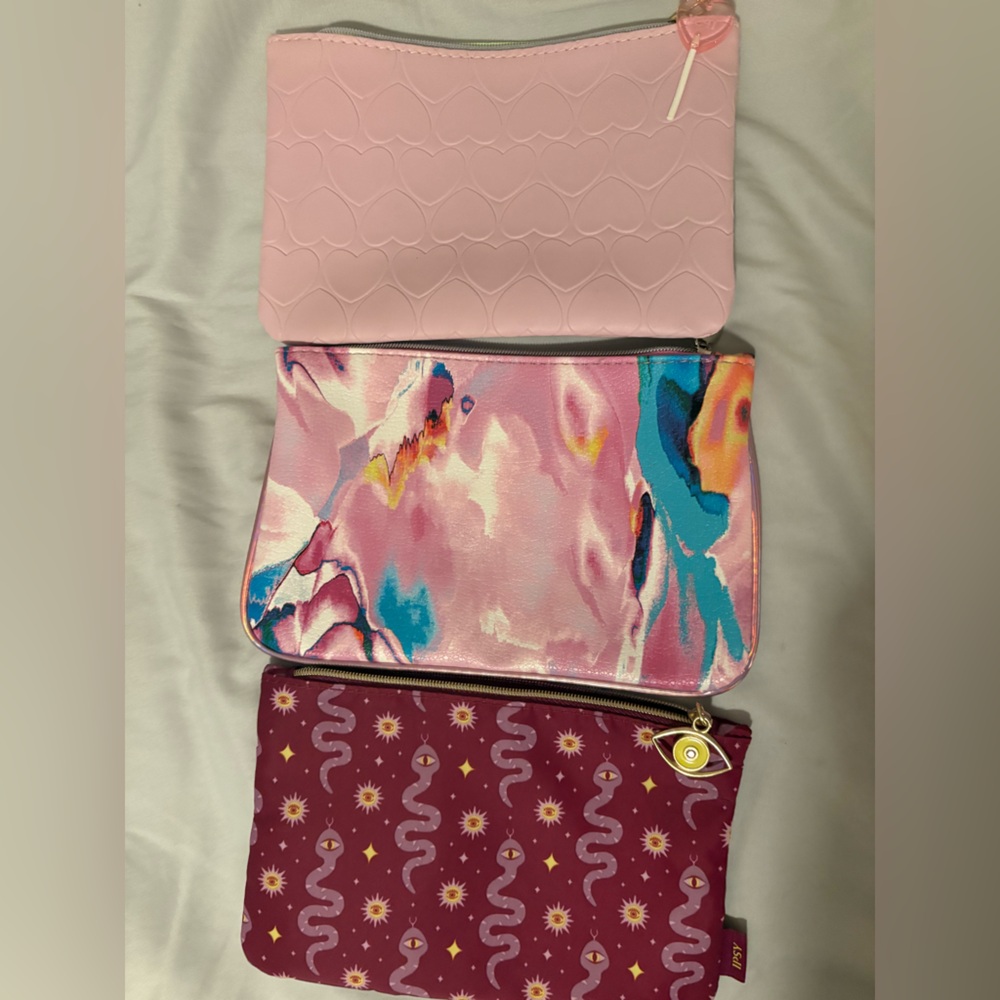 Colorful Clutch and Pouch Set